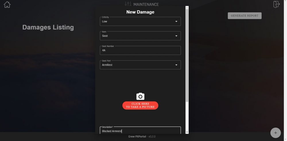 Damage Report using Digital Logbook
