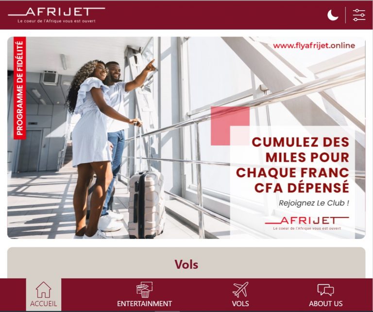 Afrijet IFE Portal: Promotional Banner