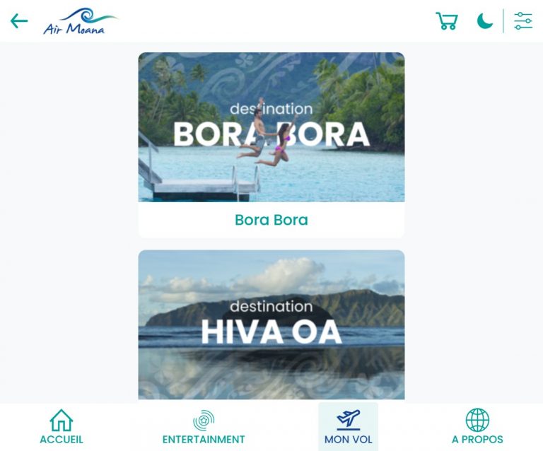 Air Moana IFE Portal_BYOD: Destination section
