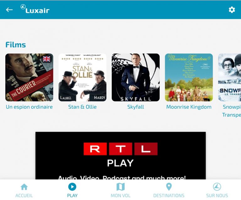 Luxair IFE Portal_BYOD: Entertainment section